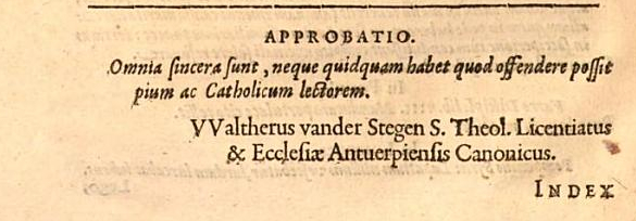 Colophon in Justus Lipsius, Opera omnia (Antwerp: Johannes Moretus, 1600)