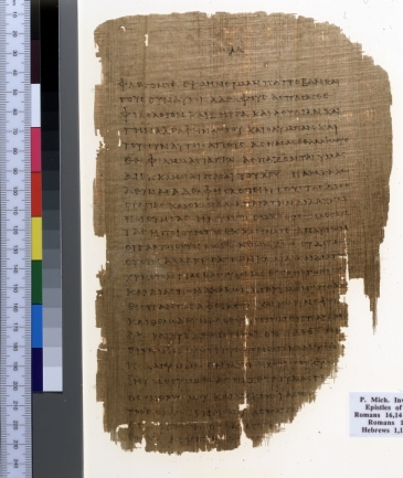 Early Christian papyrus, Egypt, 2nd century AD (University of Michigan, P. Mich. inv. 6238)