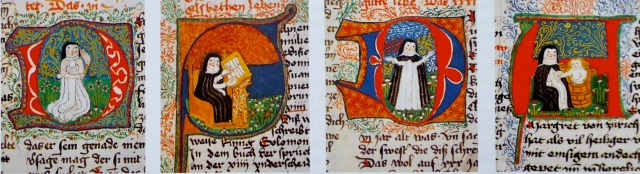 The sort of work traditionally dismissed as “nun’s work.”  Schwestern zu Toss, Nuremberg Katharinenkloster copy, mid 15th c.