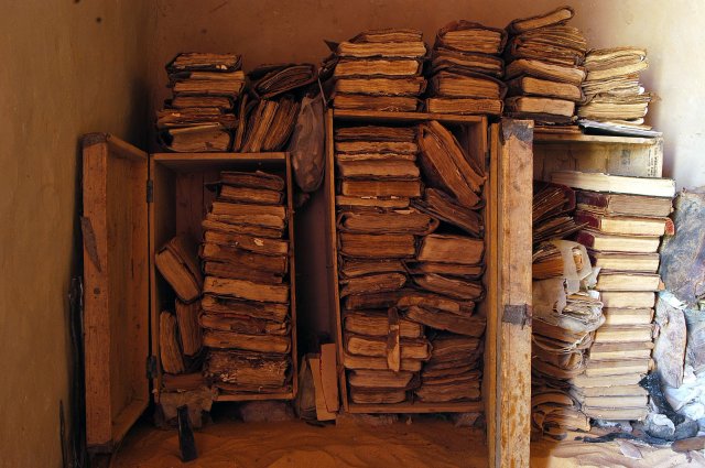 A pile of rescued manuscripts. Photo courtesy t160k.org