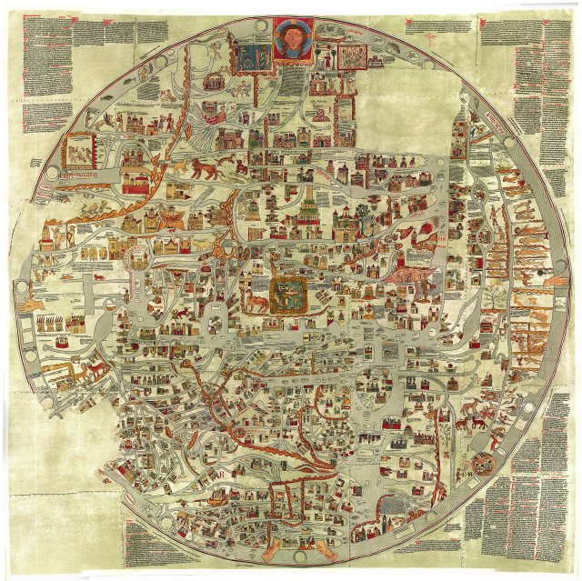 Facsimile of the now-lost Ebstorf Mappa Mundi.