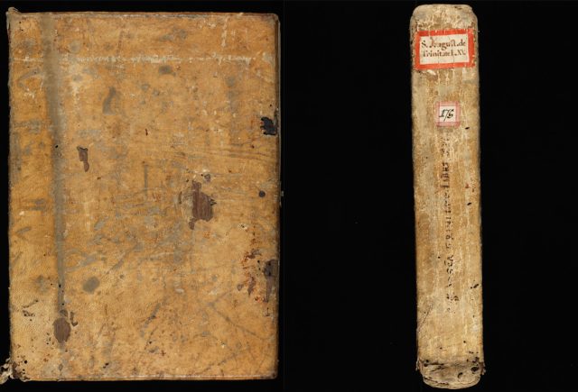 St. Gallen, Stiftsbibliothek, Cod. Sang. 175. 9th century binding, front and spine.
